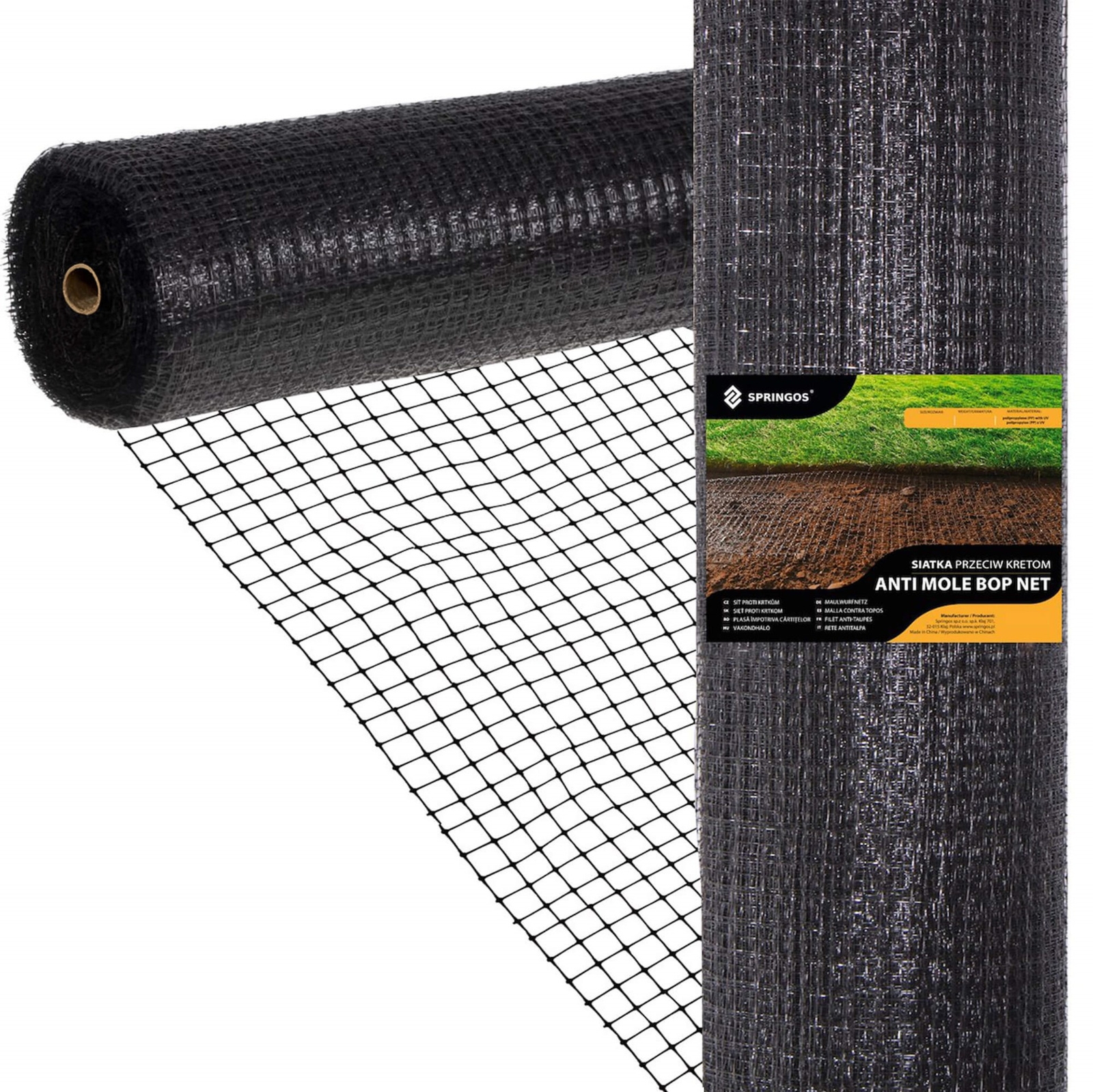 Siatka na krety 2 m x 100 m przeciw kretom, nornicom 45g/m2