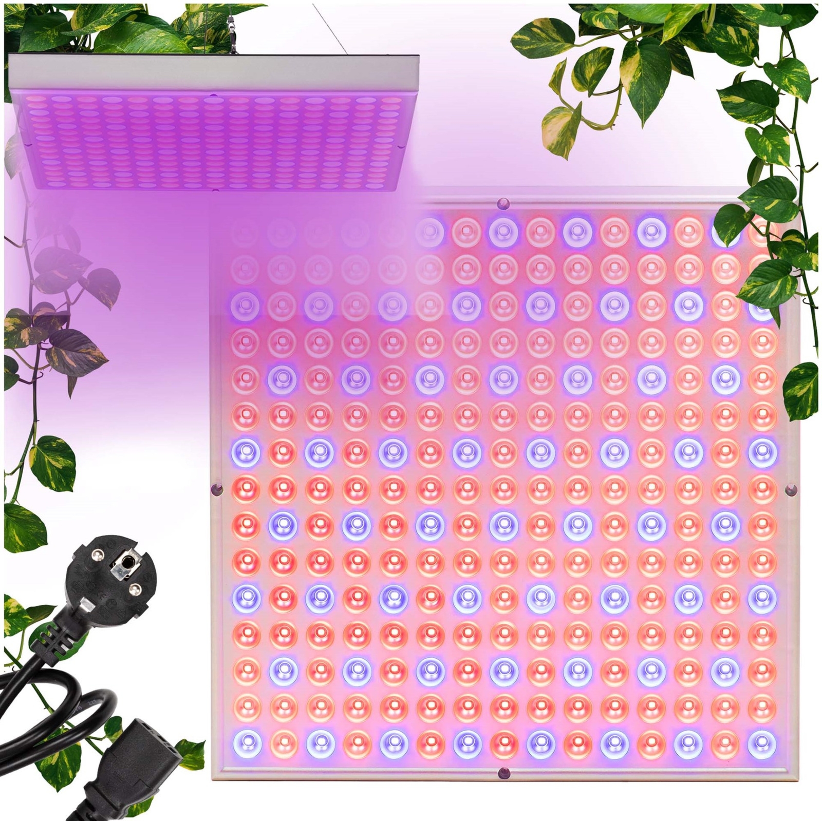 Lampa do wzrostu roślin 225 LED wiszący panel do doświetlania uprawy warzyw kwiatów 36 W