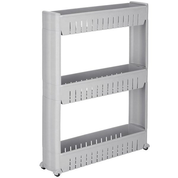 Mobilny regał na kółkach szafka łazienkowa 3 półki szary