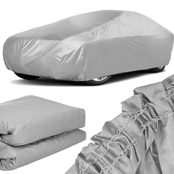 Pokrowiec na samochód 540x175x120cm plandeka wodoodporna auto szara