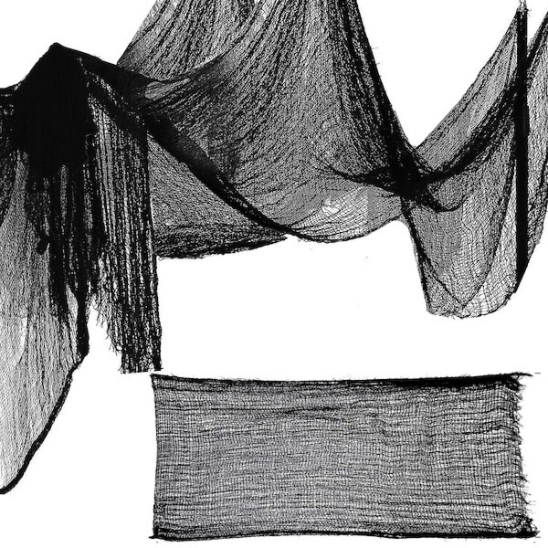 Ozdoba na Halloween siatka na ścianę pajęczyna czarna