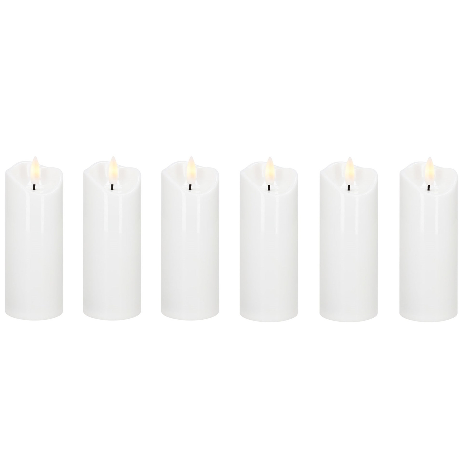 Świece LED 6 szt. elektryczne 13,5 cm świeczki na baterie, wkłady do znicza ruchomy płomień