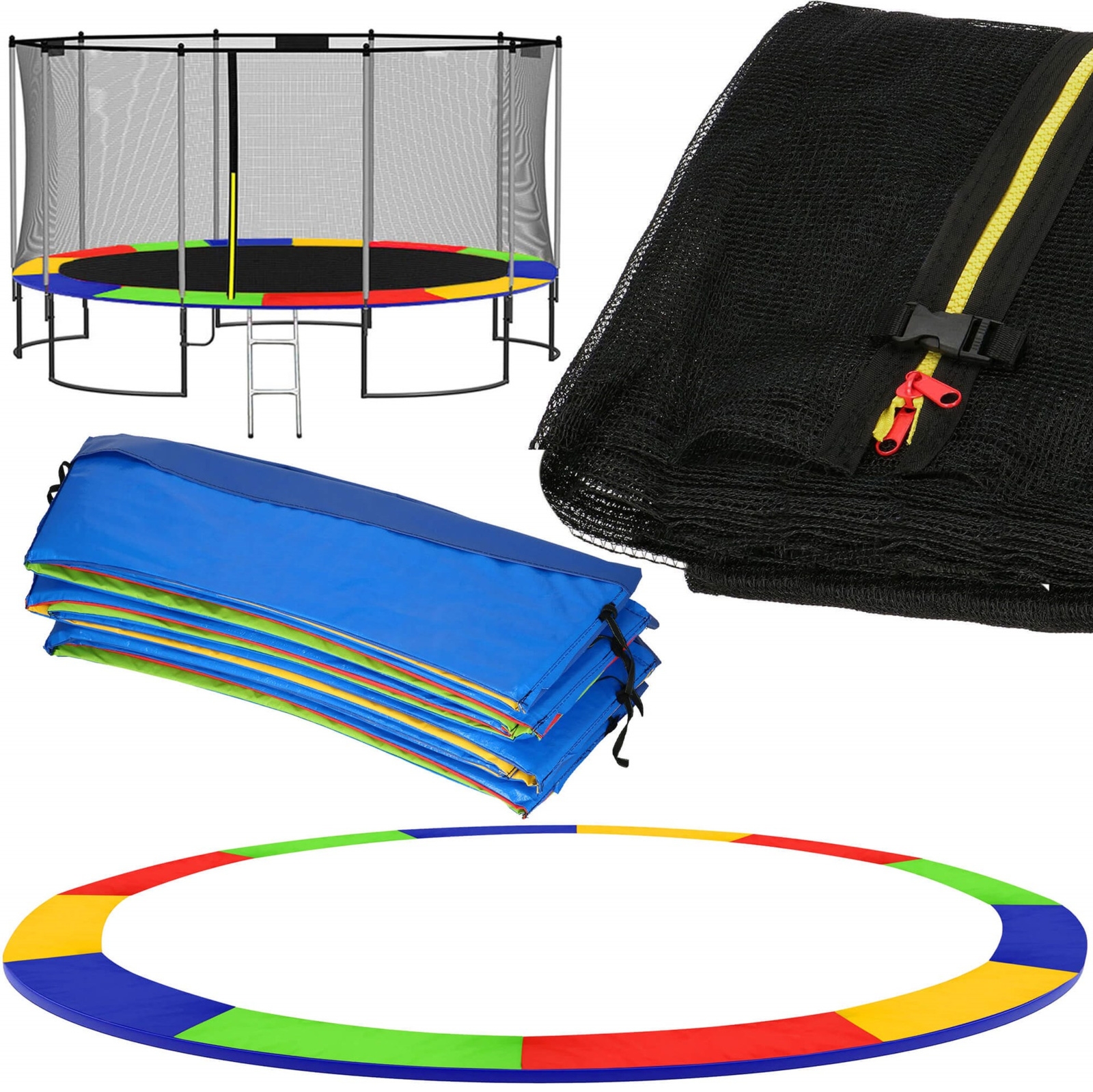 Osłona na sprężyny z siatką do trampoliny wewnętrzną 13FT 396/400/407 cm multikolor