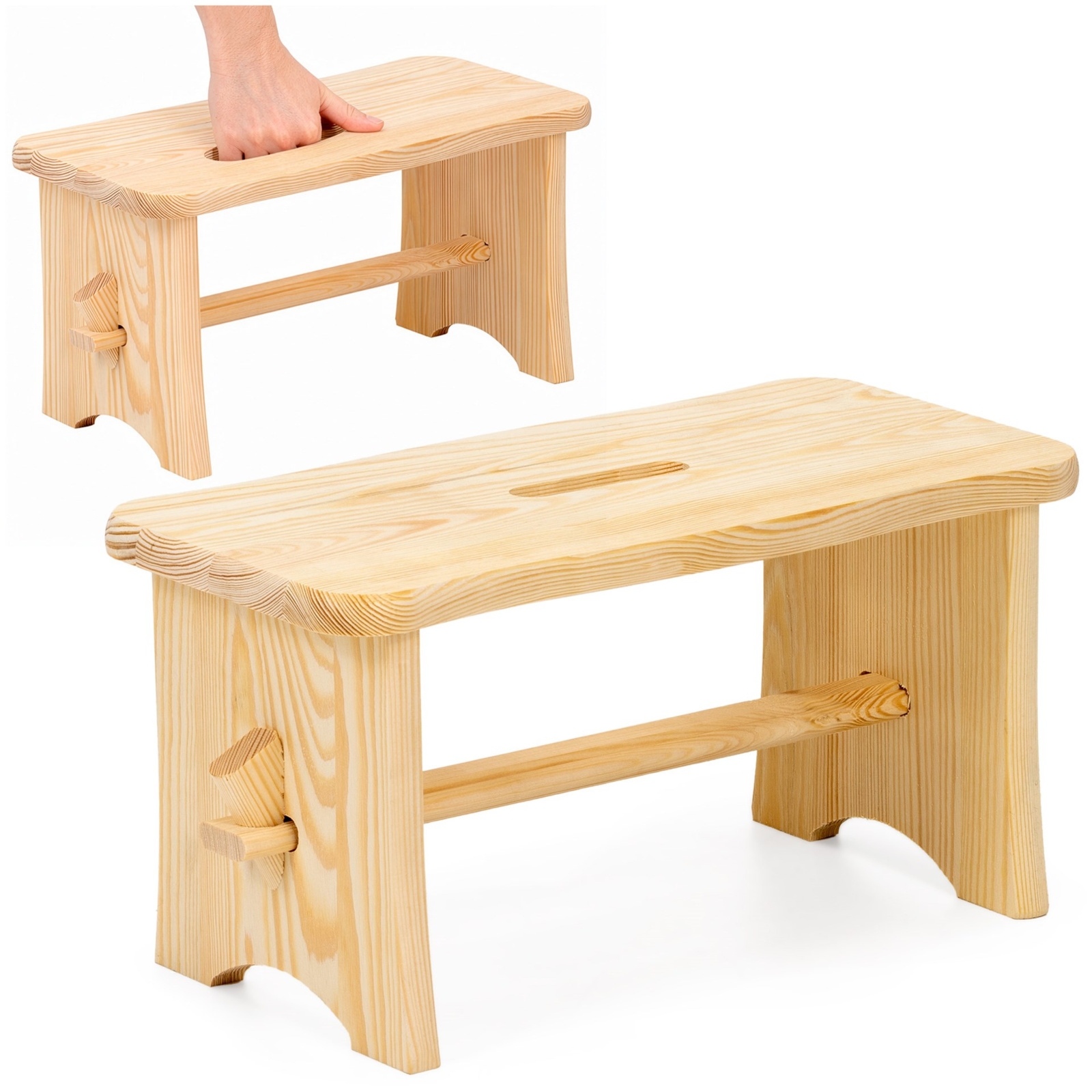 Taboret drewniany, wielofunkcyjny stołek, podest, krzesło ogrodowe do plewienia