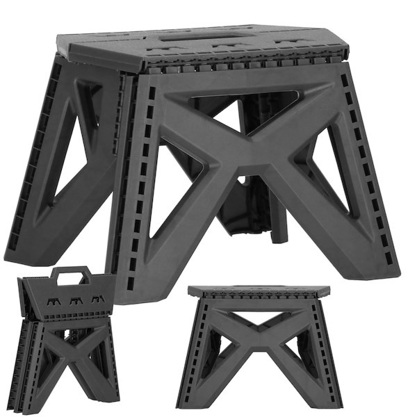 Taboret składany wielofunkcyjny, podest, stopień wys. 23 cm szary