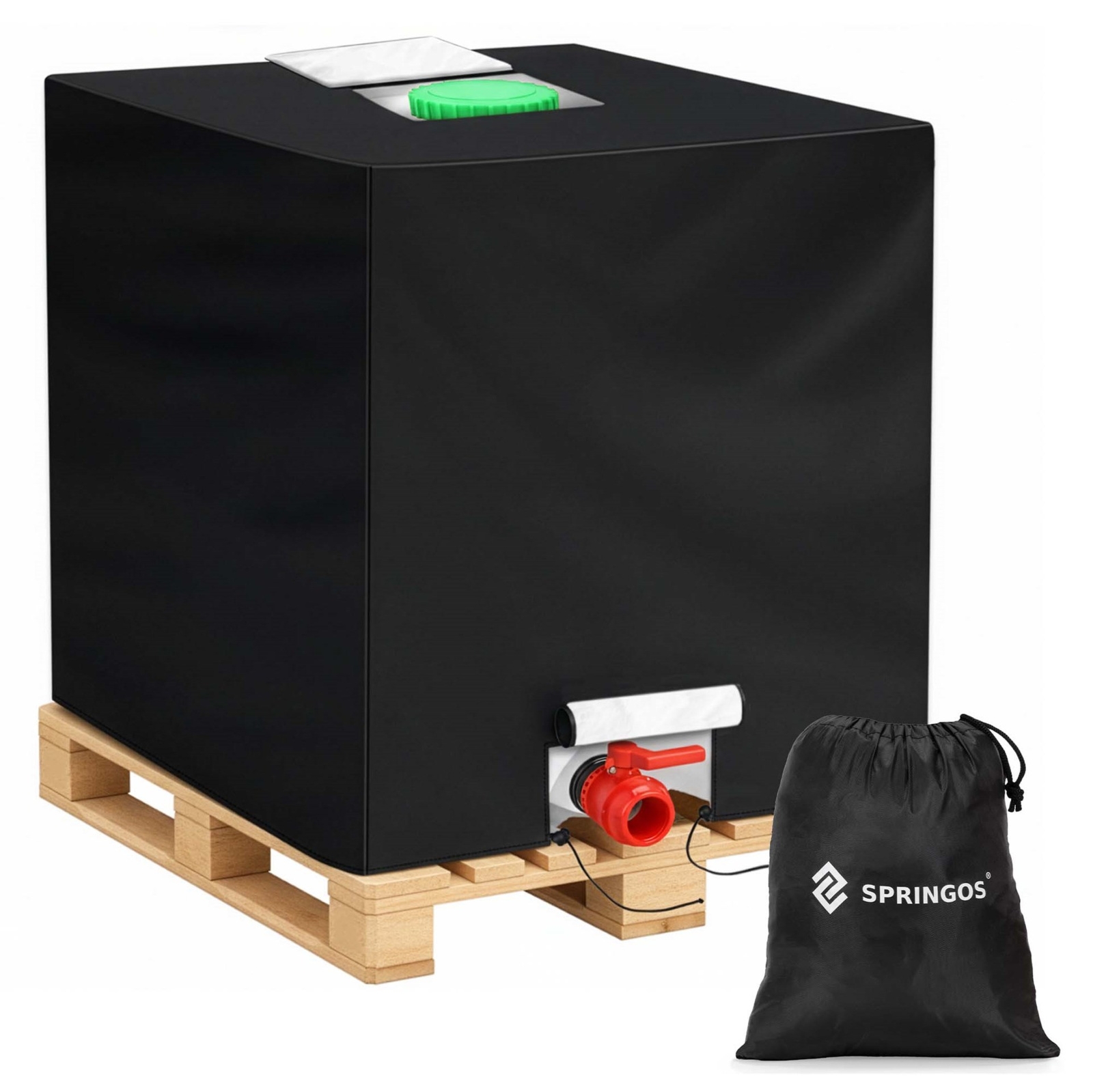 Pokrowiec na mauzer 1000 L osłona na zbiornik na wodę deszczówkę plandeka ze ściągaczem