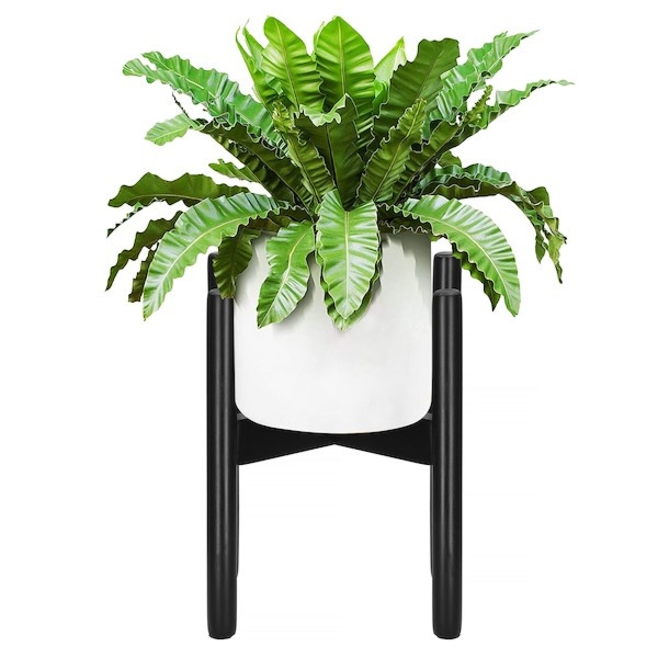 Stojak na kwiaty 30,5 cm drewniany czarny kwietnik