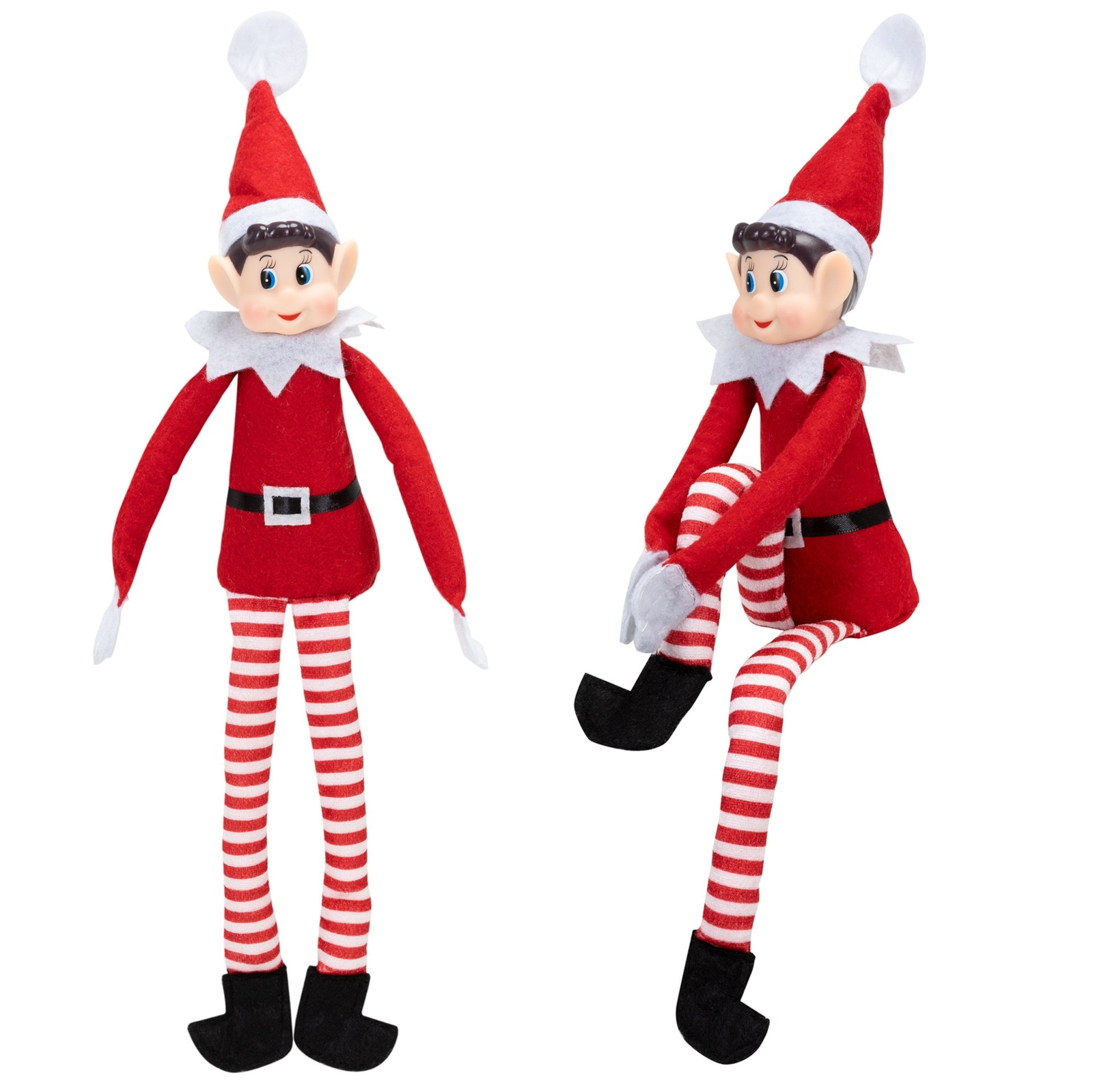 Skrzat, krasnal dekoracja Boże Narodzenie 40 cm elf świąteczny, siedzący