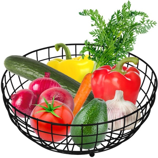 Miska na owoce, koszyk metalowy 28x11 cm czarny