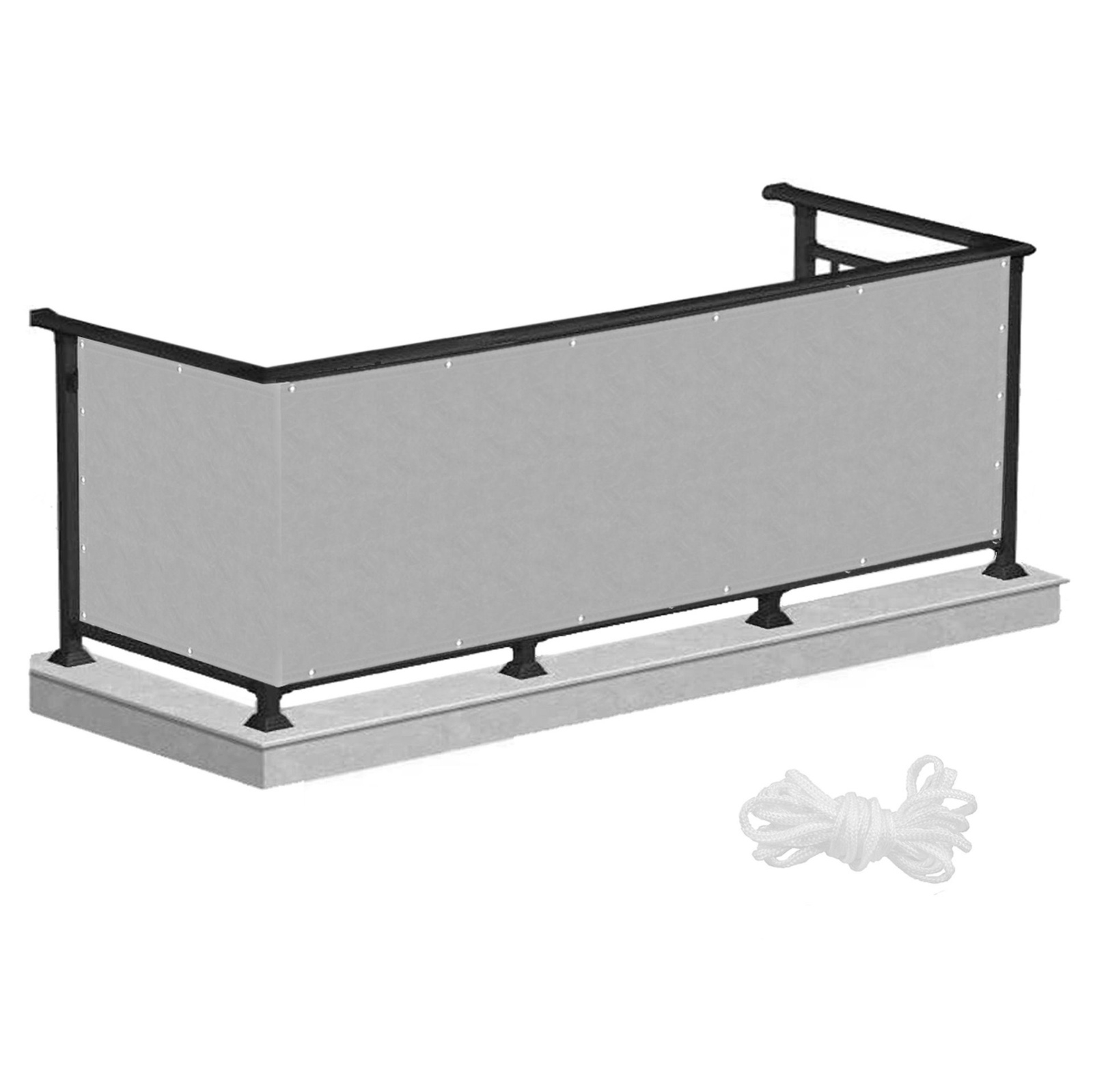 Osłona na balkon 1x5m mata balkonowa szara