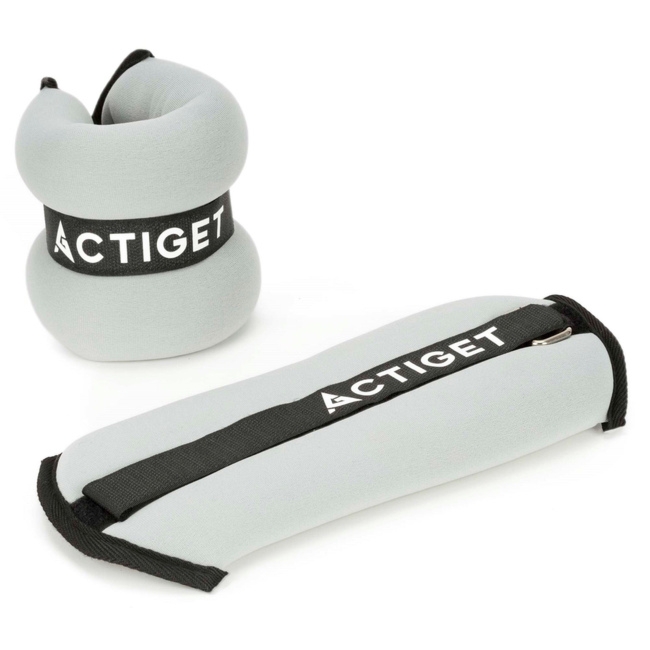 Obciążenia na ręce i nogi 2x0,5 kg do treningu fitness i cardio, szare