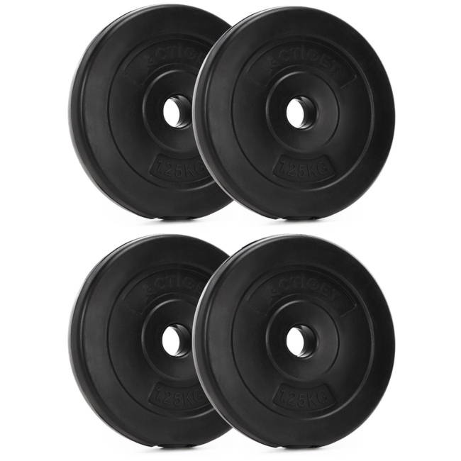 Obciążenie bitumiczne 1,25 kg 4 szt. talerze kompozytowe 31 mm krążki do sztangi hantli