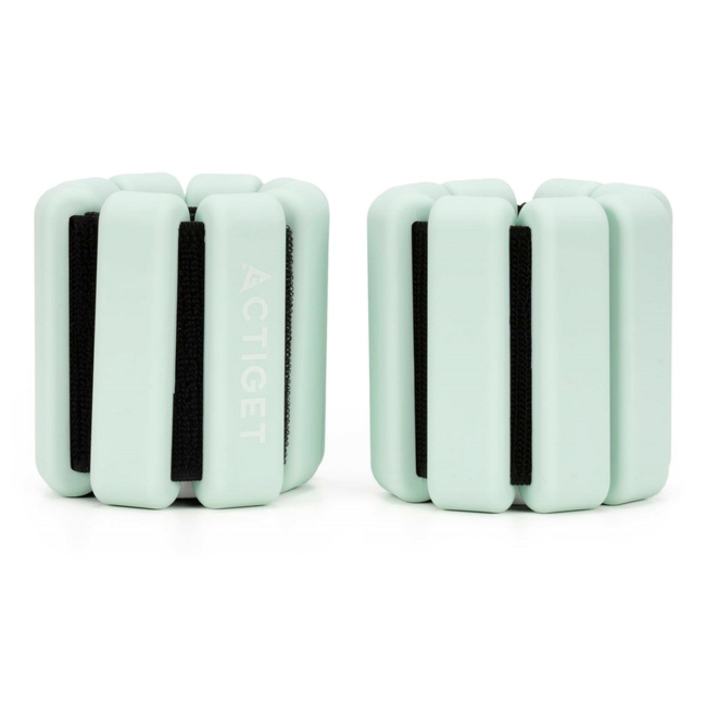 Obciążenia na ręce i nogi 2x1 kg do treningu fitness i cardio, miętowe