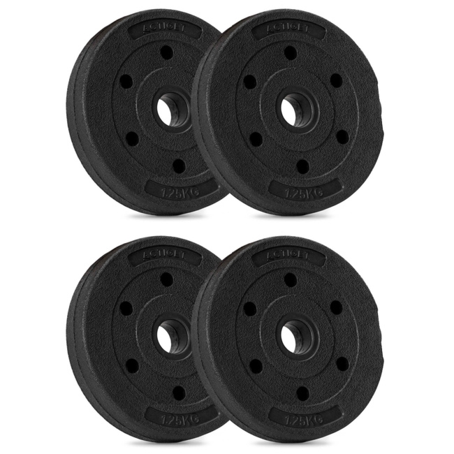 Obciążenie bitumiczne 1,25 kg 4 szt. talerz kompozytowy 29 mm krążek do sztangi hantli