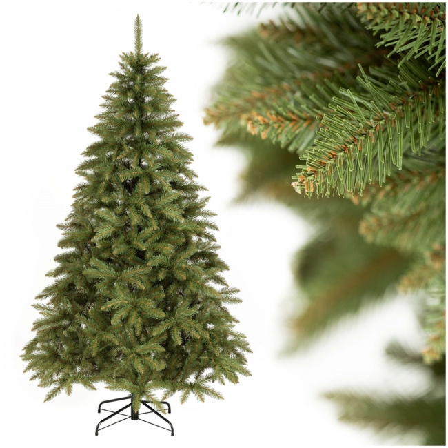Choinka sztuczna 220 cm Świerk skandynawski jak żywy gęsty