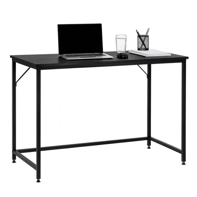 Biurko komputerowe nowoczesne 100x50x76 cm stolik loft industralny czarny