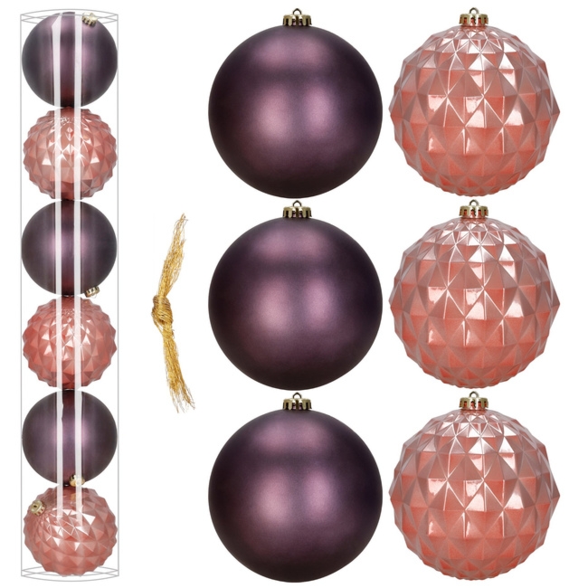 Bombki choinkowe 6 szt. ozdoby świąteczne 15 cm nietłukące