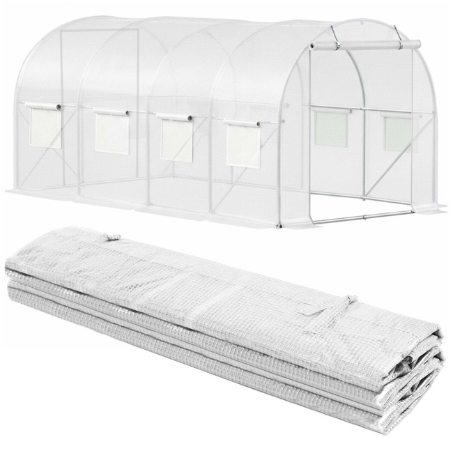 Folia na tunel ogrodowy 4x2,5x2 m zapasowe poszycie na szklarnię foliak UV-4 140g/m