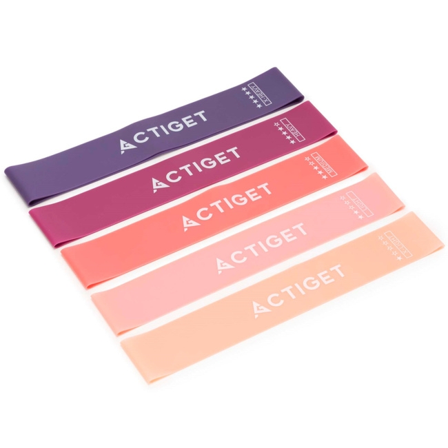 Gumy oporowe do ćwiczeń zestaw 5 szt. taśmy fitness do rehabilitacji opór 1-20 kg