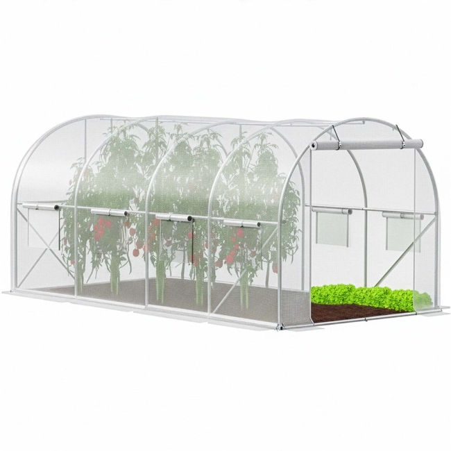 Szklarnia ogrodowa foliowa UV4 140g/m2 4x2,5x2 m tunel na warzywa zioła foliak warzywniak