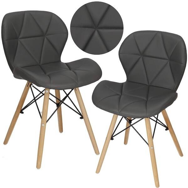 Krzesło Torino tapicerowane do kuchni salonu jadalni loft szare