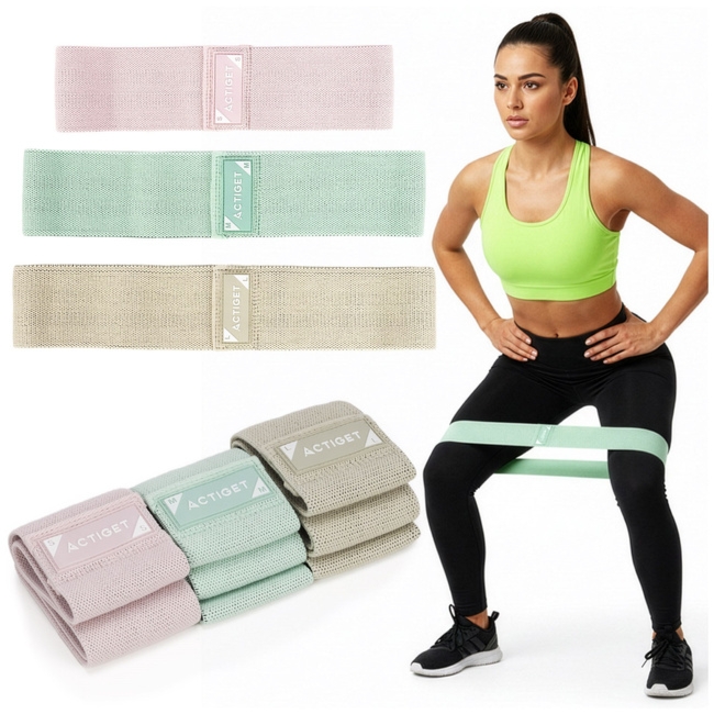 Gumy oporowe do ćwiczeń zestaw 3 szt. taśmy fitness do rehabilitacji opór 3-31 kg