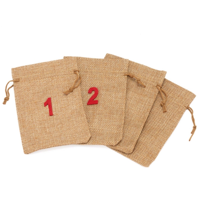 Woreczki do kalendarza adwentowego 24 szt. dekoracja świąteczna