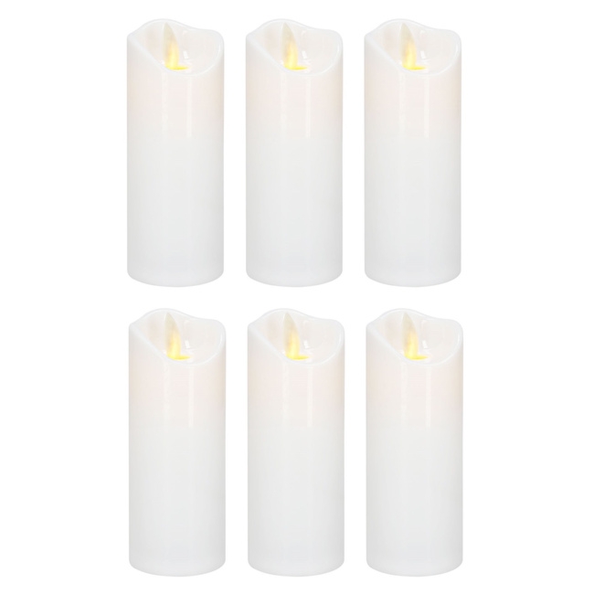 Świeczki elektryczne LED 6 szt. 13,5 cm ruchomy płomień wkłady do znicza na baterie
