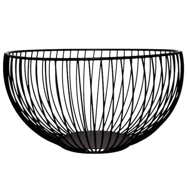 Kosz na owoce, koszyk metalowy 19x11 cm czarny