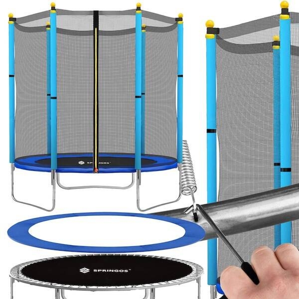 Trampolina ogrodowa dla dzieci 4,5 FT 140 cm z siatką wewnętrzną