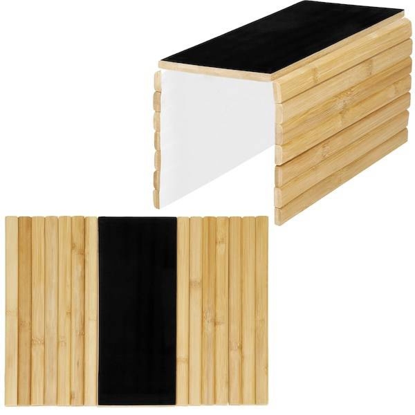 Podstawka na podłokietnik sofy na kubek bambusowy elastyczna podkładka