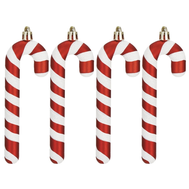 Bombki choinkowe, laska cukrowa zestaw 4 szt. ozdoby świąteczne do stroika, nietłukące