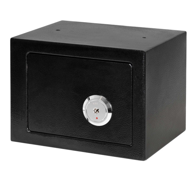 Sejf domowy na pieniądze, kasetka, skrzynka kasa pancerna z 3 kluczami czarna