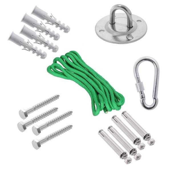 Sufitowy zestaw do montażu hamaków i huśtawek z liną