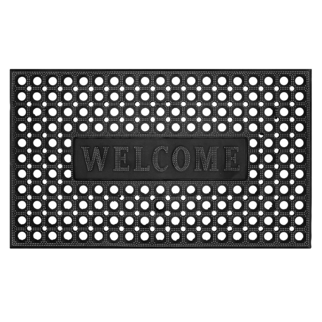 Wycieraczka wejściowa, mata pod drzwi 75x45 ażurowa, czarno-grafitowa