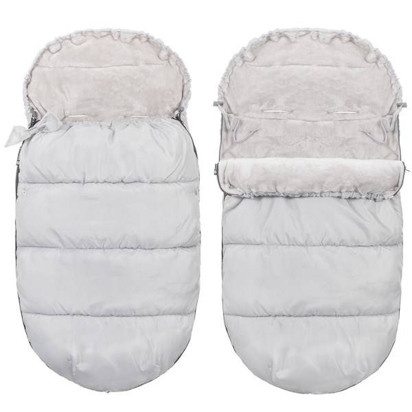 Śpiworek do wózka 4w1, śpiwór do sanek, gondoli z torbą 90 cm jasny popiel