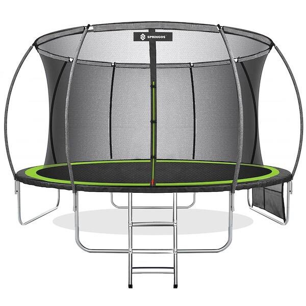 Trampolina ogrodowa dla dzieci 12 FT 360/366/369 cm z siatką wewnętrzną i drabinką