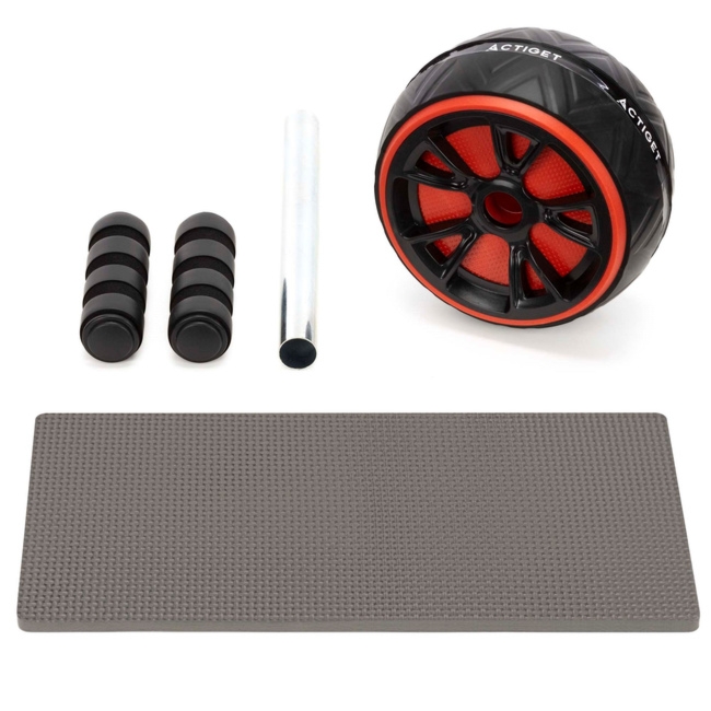 Koło do ćwiczeń mięśni brzucha z matą, szeroki roller, wałek treningowy