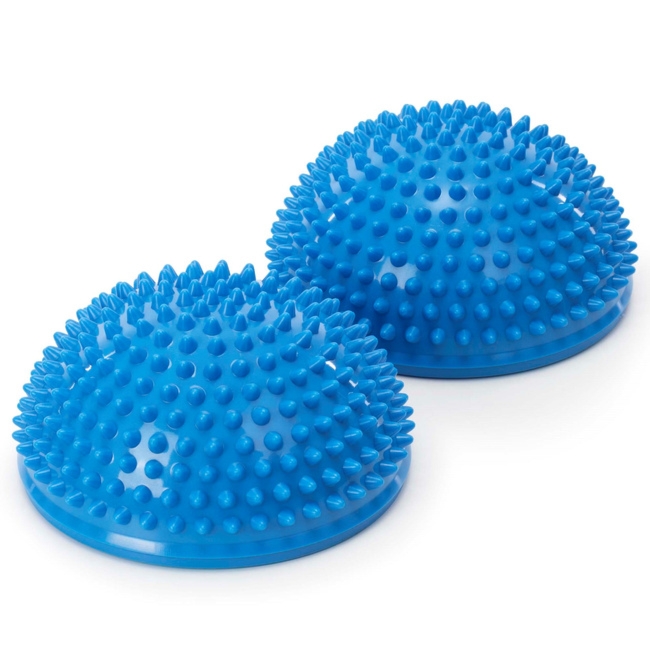 Poduszka sensoryczna, półkule z wypustkami zestaw 2 szt. do ćwiczeń i rehabilitacji, niebieskie