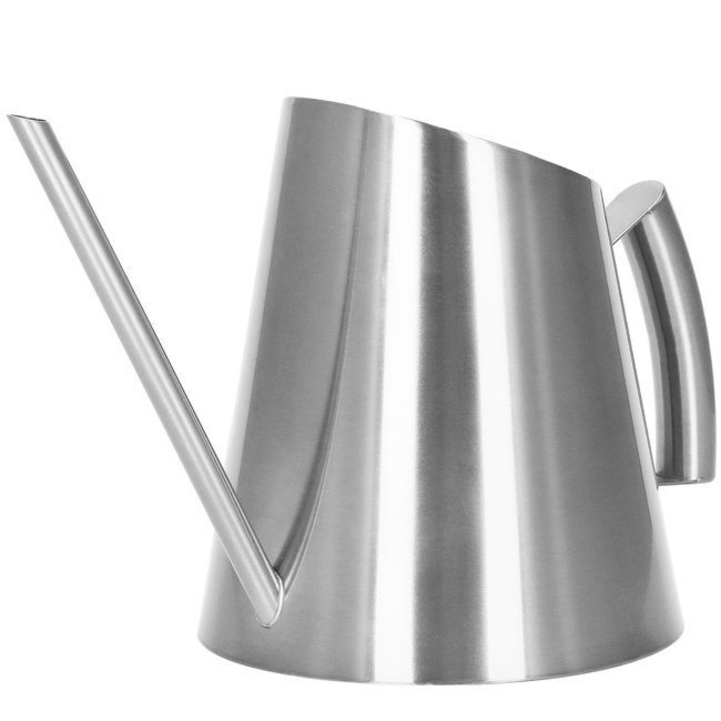 Metalowa konewka dekoracyjna 0,9L podlewaczka ogrodowa do roślin srebrna