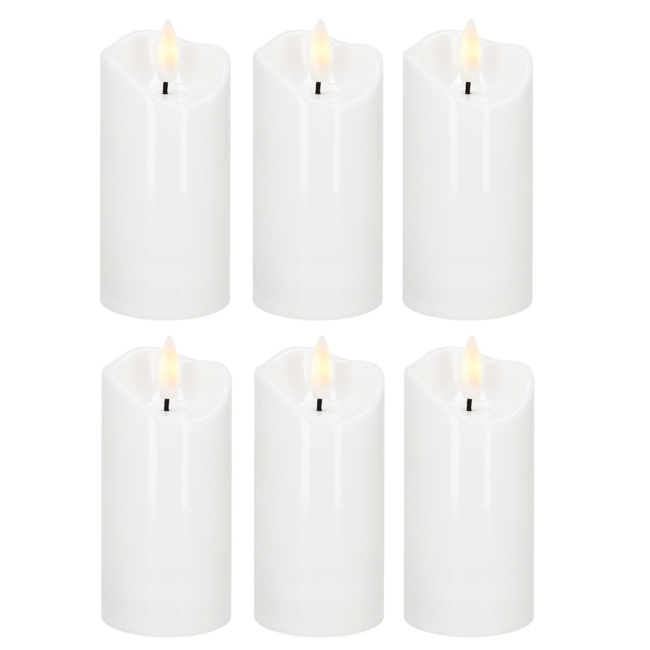 Świece elektryczne LED 6 szt. wkłady do znicza 10 cm świeczki na baterie