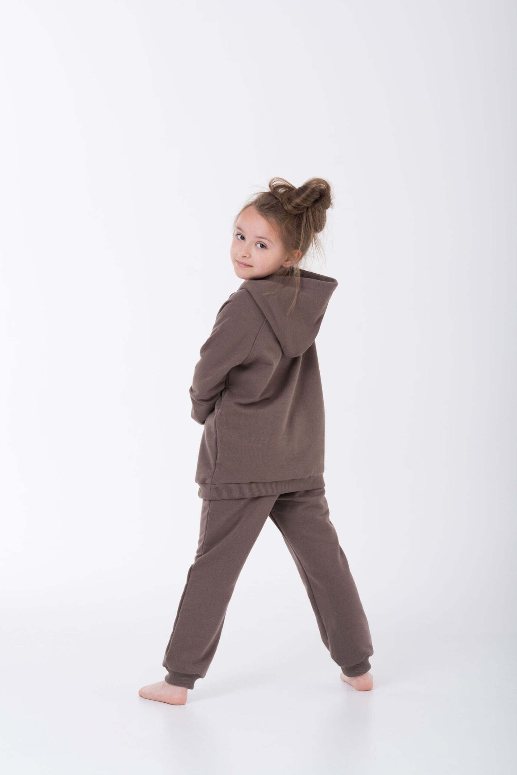 Bluza oversize dla dziewczynki Dance Milk Chocolate - 98/104