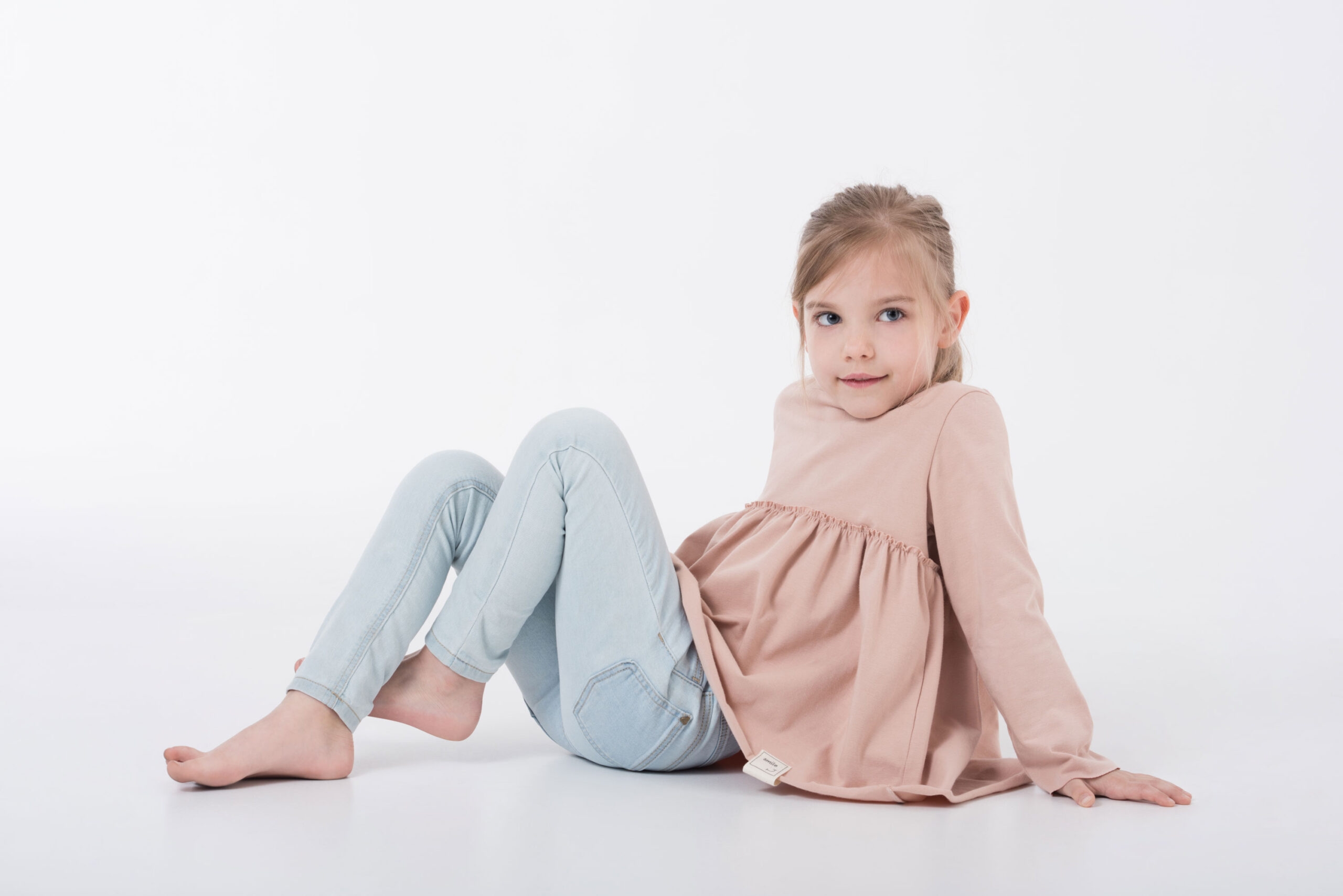 Rozkloszowana bluzka dla dziewczynki Dream Pink Salmon - 110/116