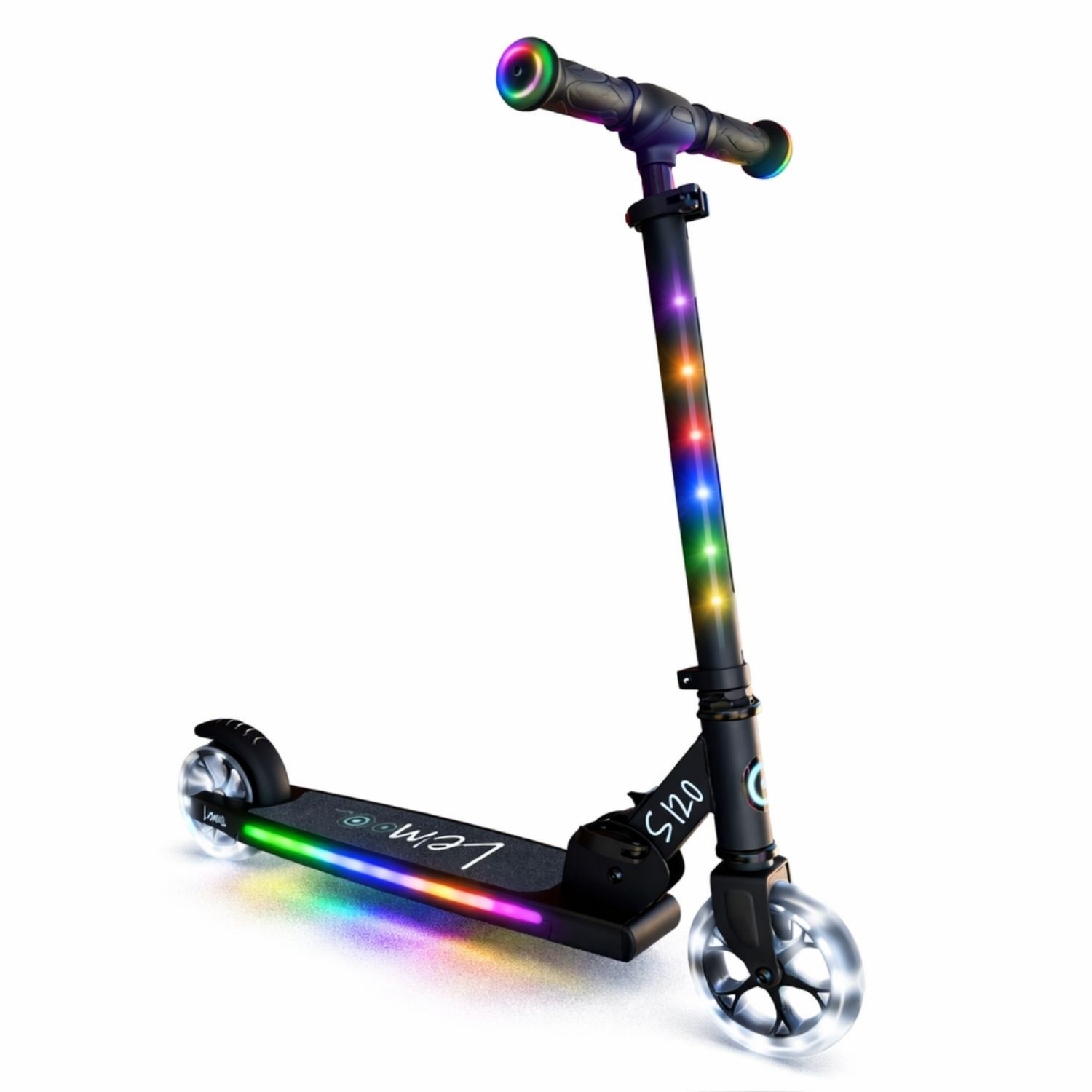 Hulajnoga Lemoo S120 LED – lekka, składana, dla dzieci 3+, koła 12 cm