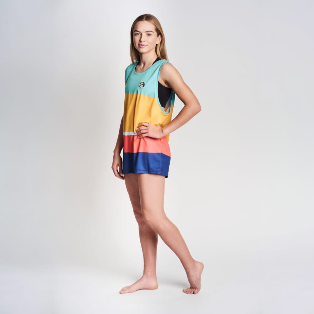 Tank surfingowy damski szybkoschnący Surf Tank Mint Waves