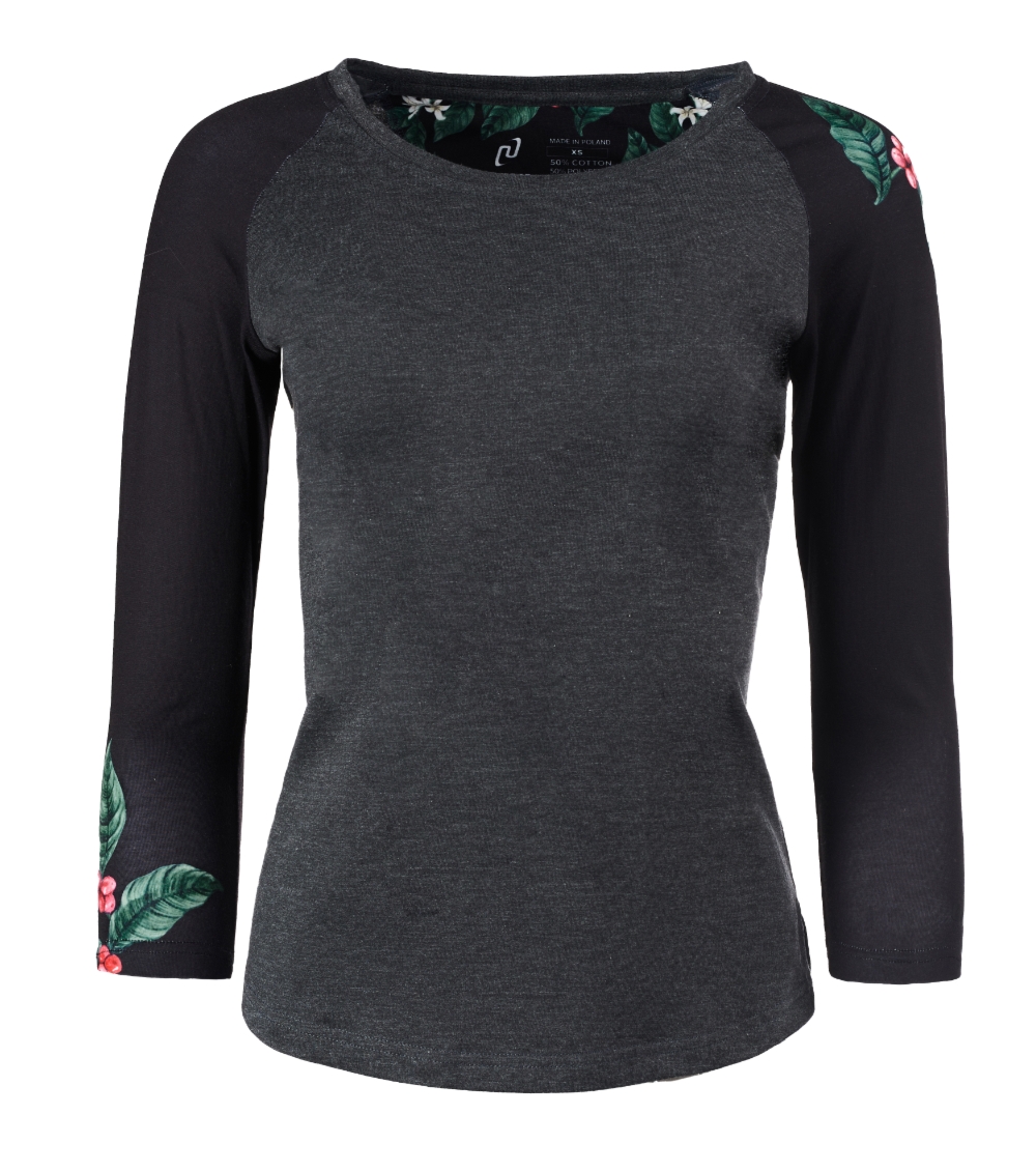 Koszulka damska z rękawem 3/4 Kawowiec