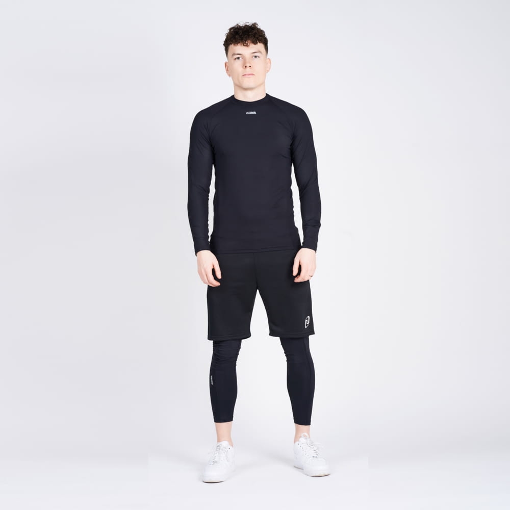 Koszulka termoaktywna męska do biegania czarna Termo Run