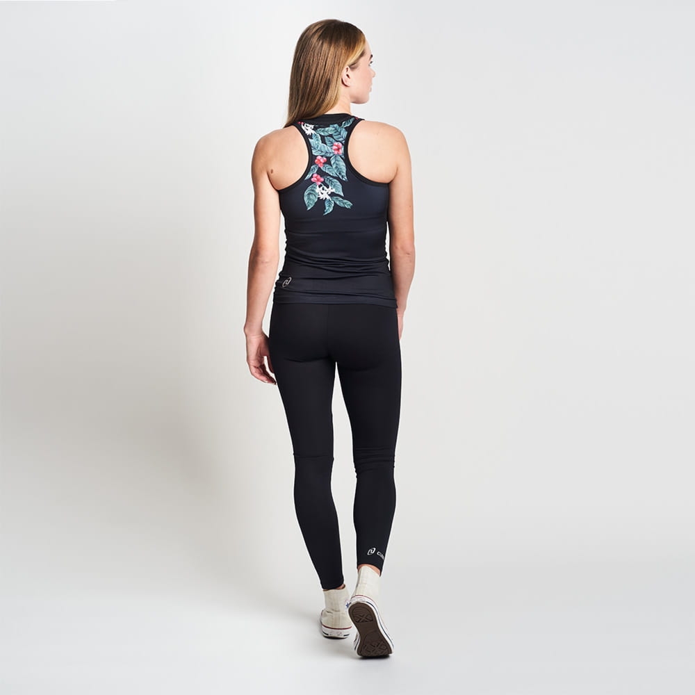 Top damski bez rękawów czarny Boxing Kawowiec