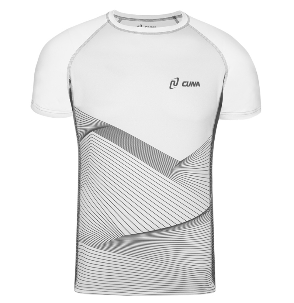 Koszulka sportowa męska biała Rashguard Geogóry