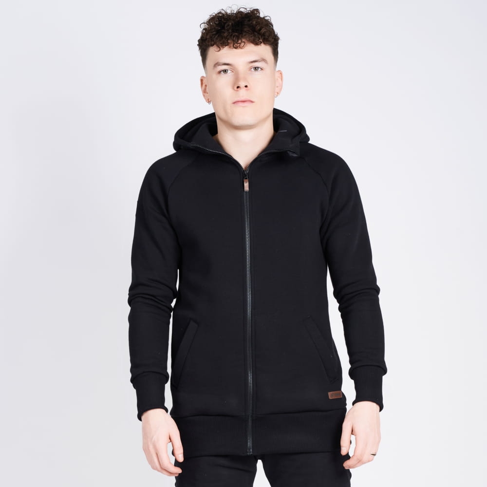 Bluza bawełniana męska z kapturem i kieszeniami czarna Blizzard - XL